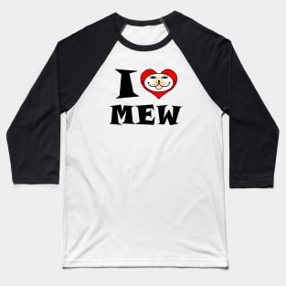 I Heart Cat - Flame Point Siamese Cat Baseball T-Shirt